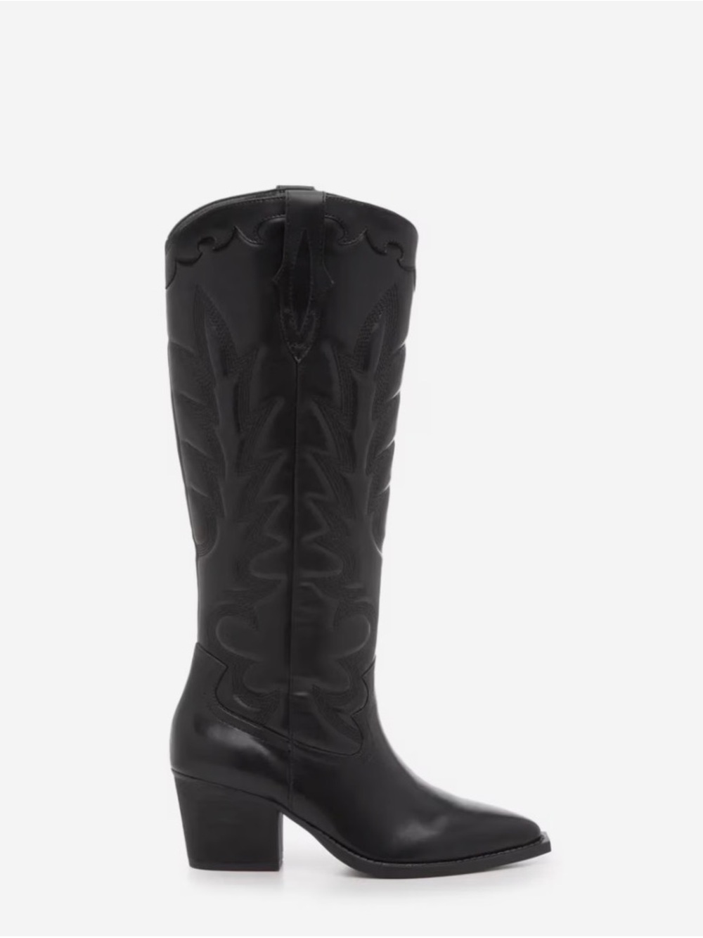 Crown Vintage Black Western Knee Boot